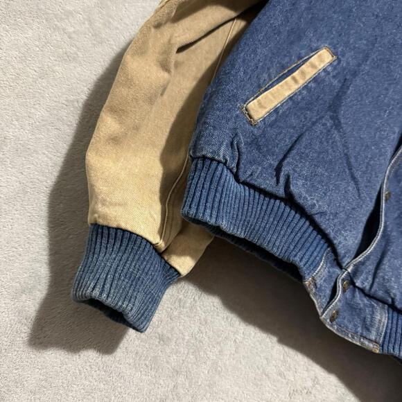 Vintage Turning Point Denim Varsity Jacket Logo Made Macau Men’s - Picture 10 of 10